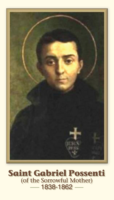 St. Gabriel Possenti Prayer Card